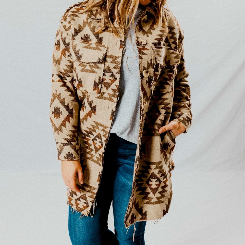Tribal Print Shacket